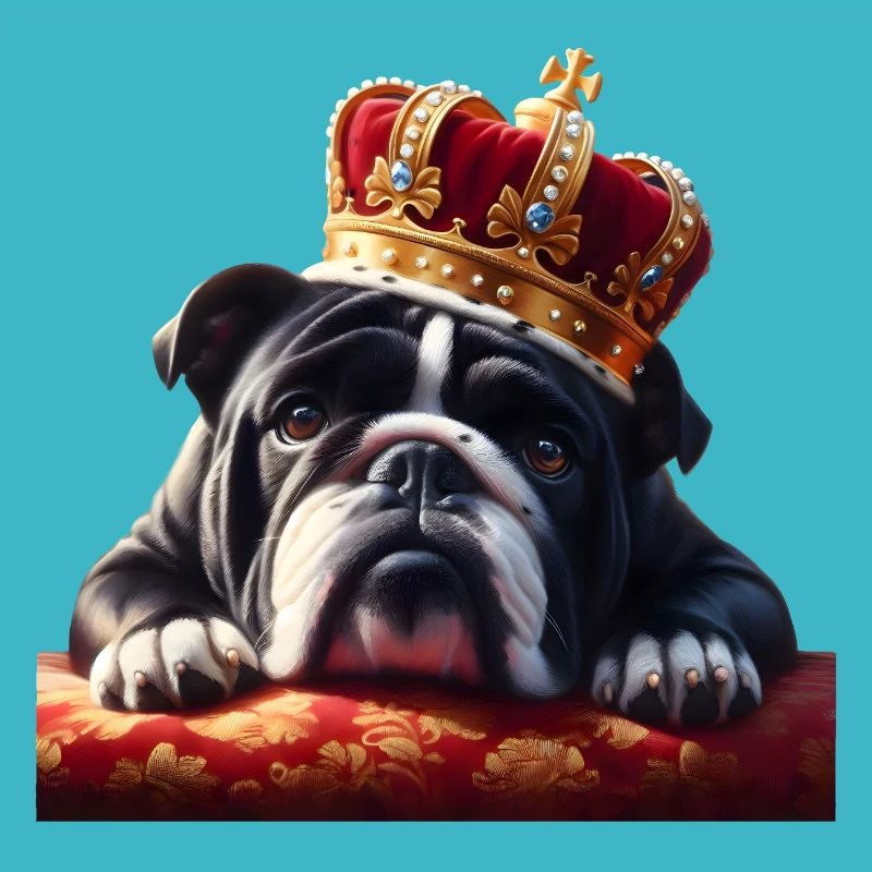 Fauler Hund mit Krone