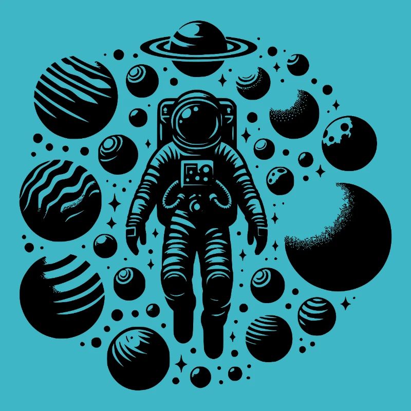 L’astronaute dérive dans l’univers