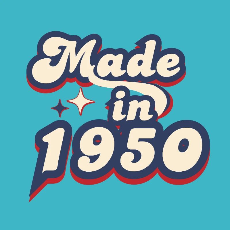 Hergestellt im 1950 Retro