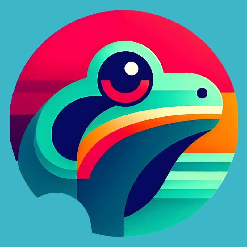 Tree frog illustration abstract