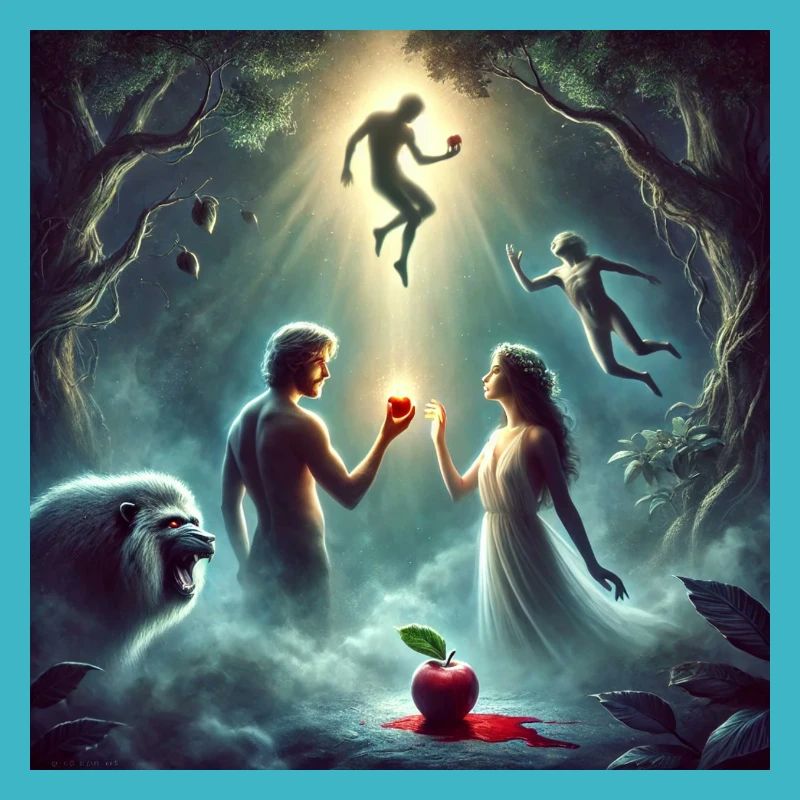 Adam et Eve et le fruit de l’arbre de la sagesse