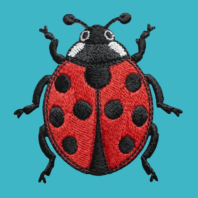 Coccinelle brodée