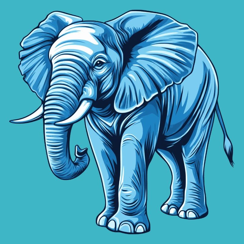 blauer Elefant