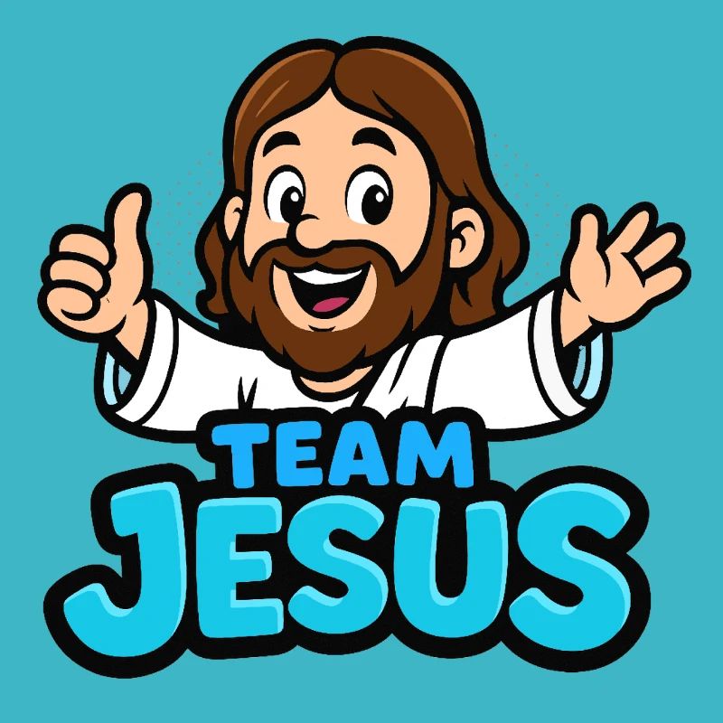 Équipe Jésus - Logo de dessin animé
