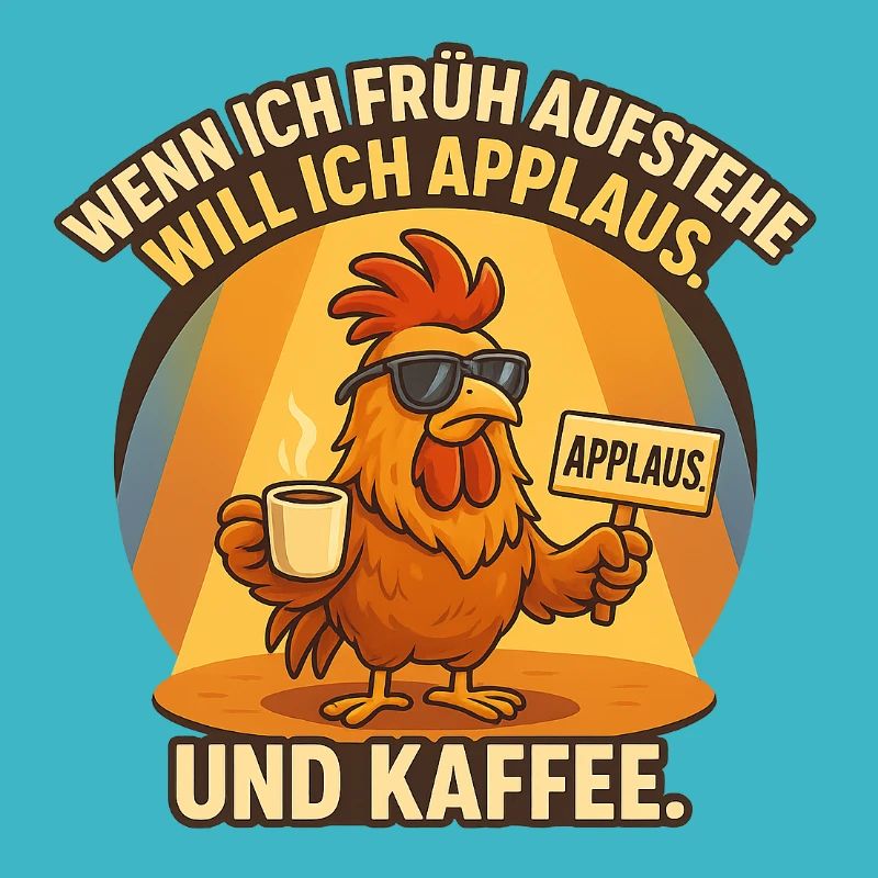 Applause & coffee – the early rooster🐓☕️