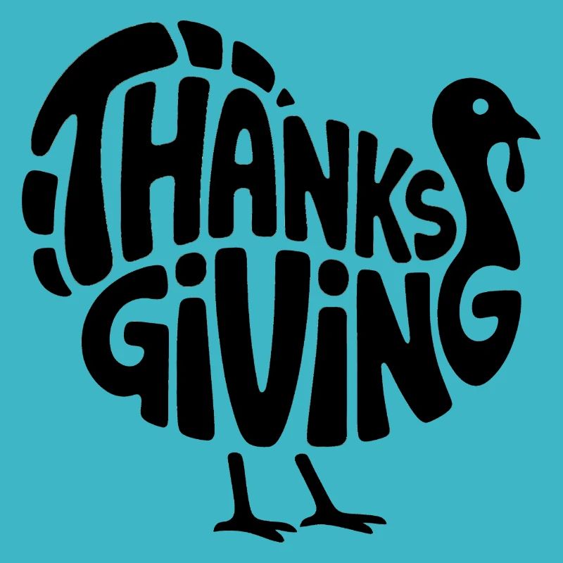 Dinde de Thanksgiving - Logo de bande dessinée vintage cool