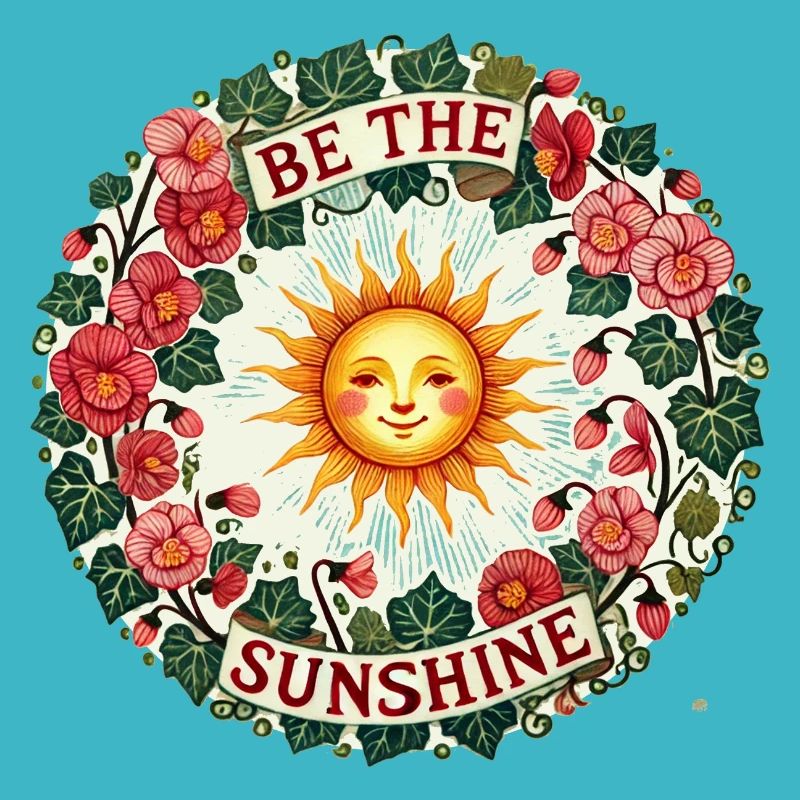 Be the Sunshine – Uplifting Retro Positivity Design