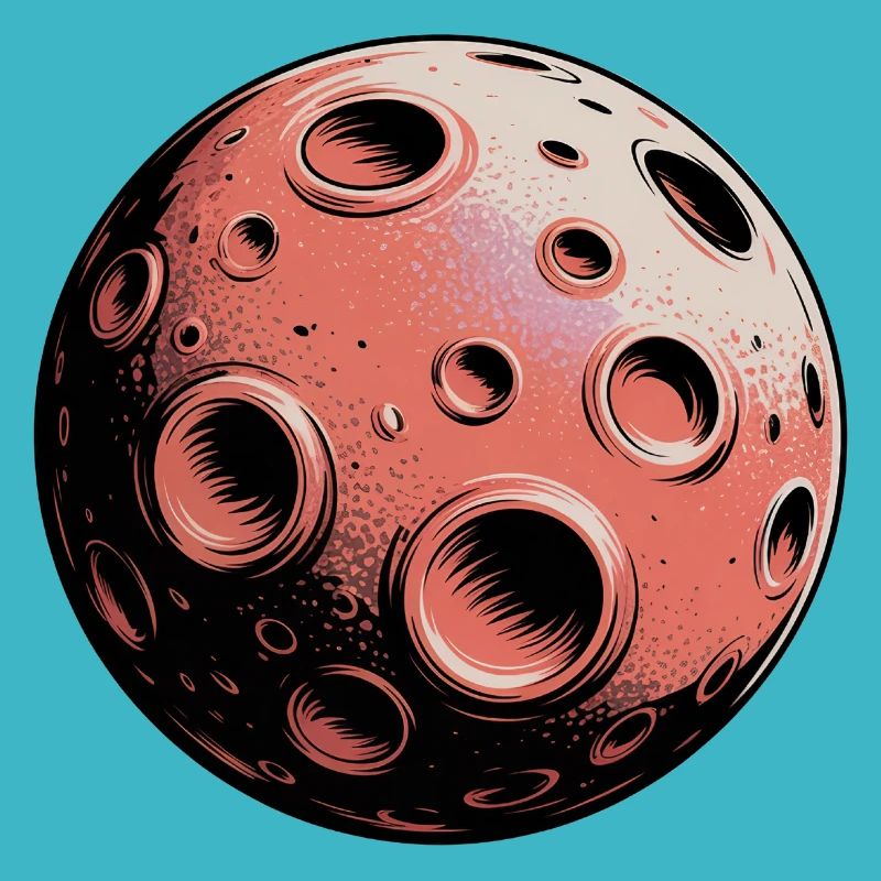 Planète avec cratères Motif de science-fiction