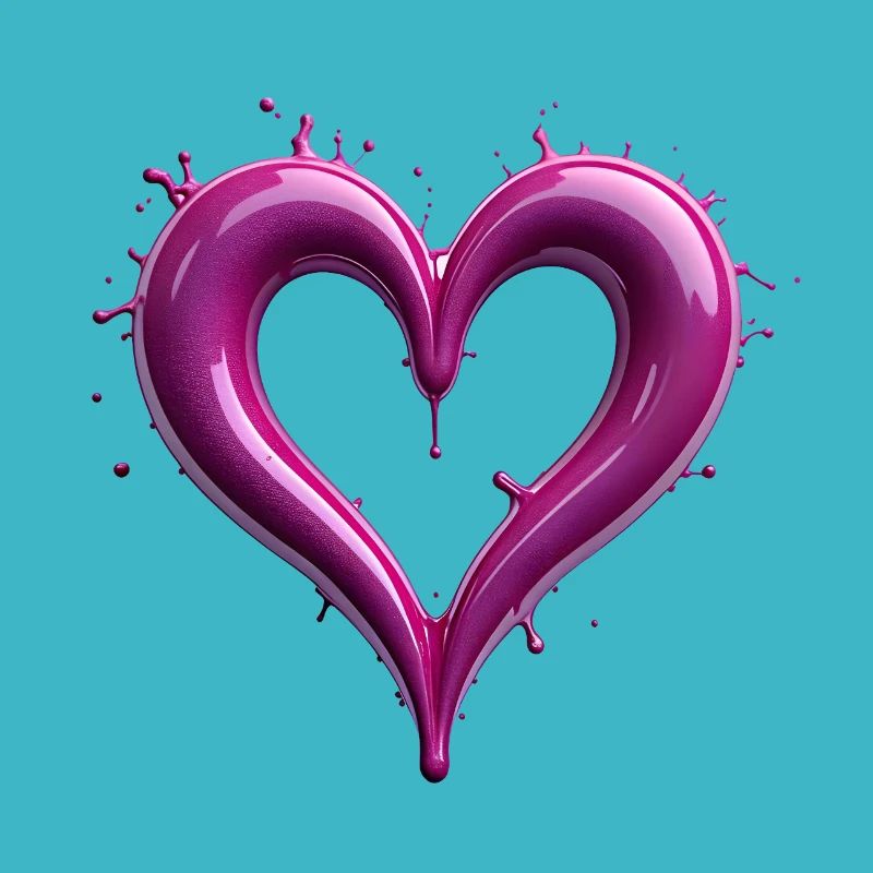 Splattering Pink Heart