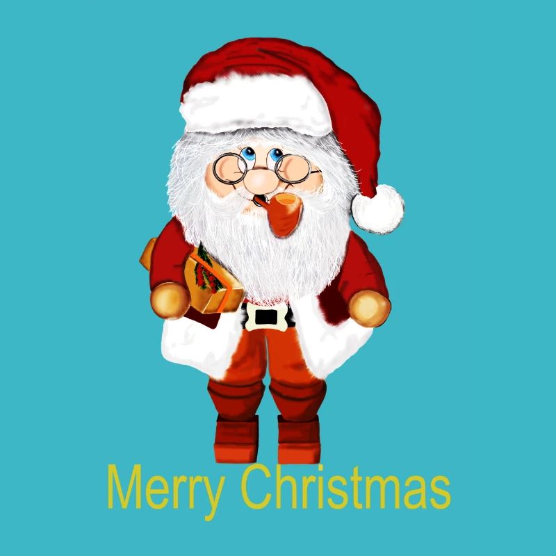 Weihnachtsmann mit Geschenkpaket