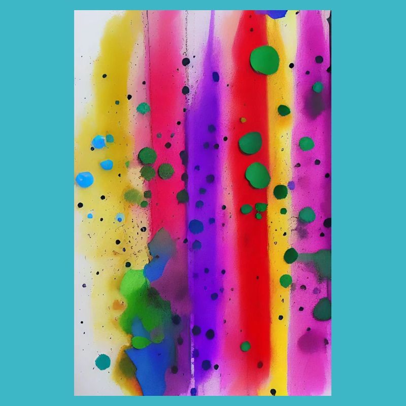 Farbspritzer und Linien