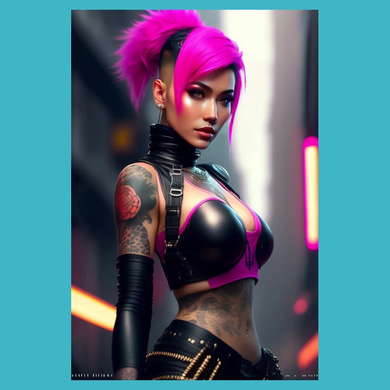 Fille cyberpunk