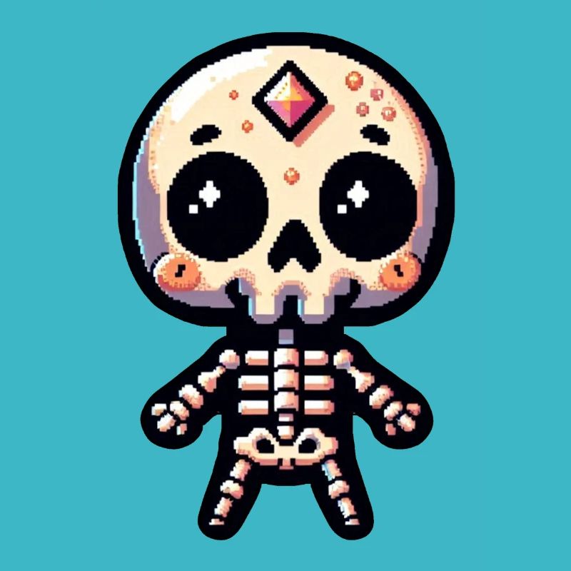 Squelette Pixelart