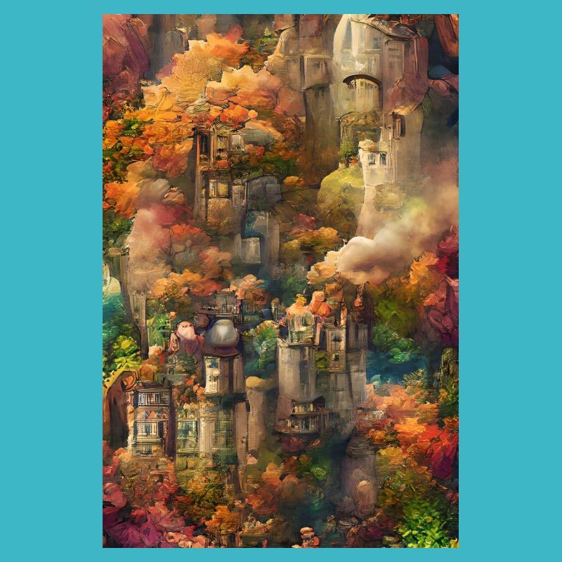 Château de la forêt d’automne de Herbst-Waldschloss