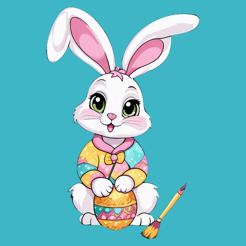 Osterhase mit Ostereiern