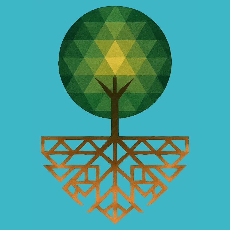 Abstract Tree with Geometric Roots – Symmet