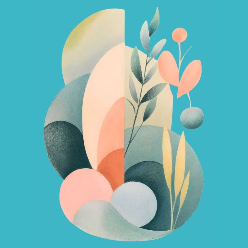 Composition de la flore abstraite pastel