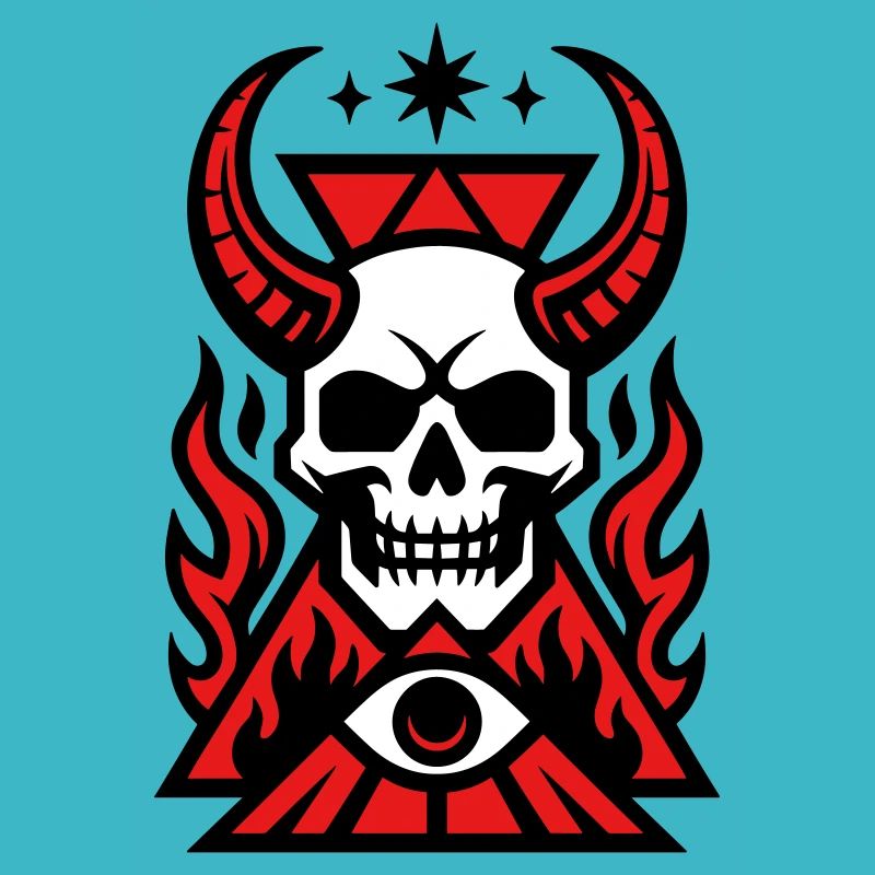 Crâne occulte Art graphique