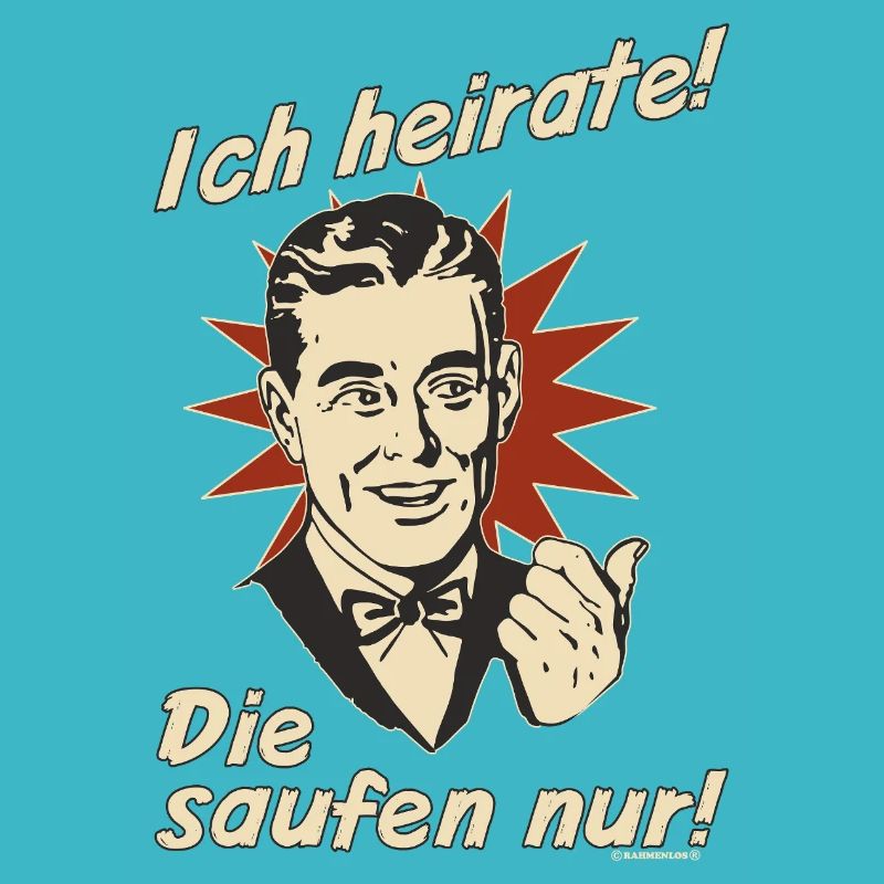 Retro-Eheversprechen mit Trinkmotiv