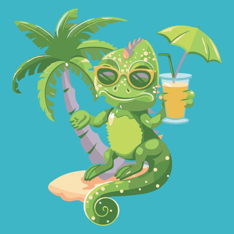 Chameleon Sommer Strand Urlaub