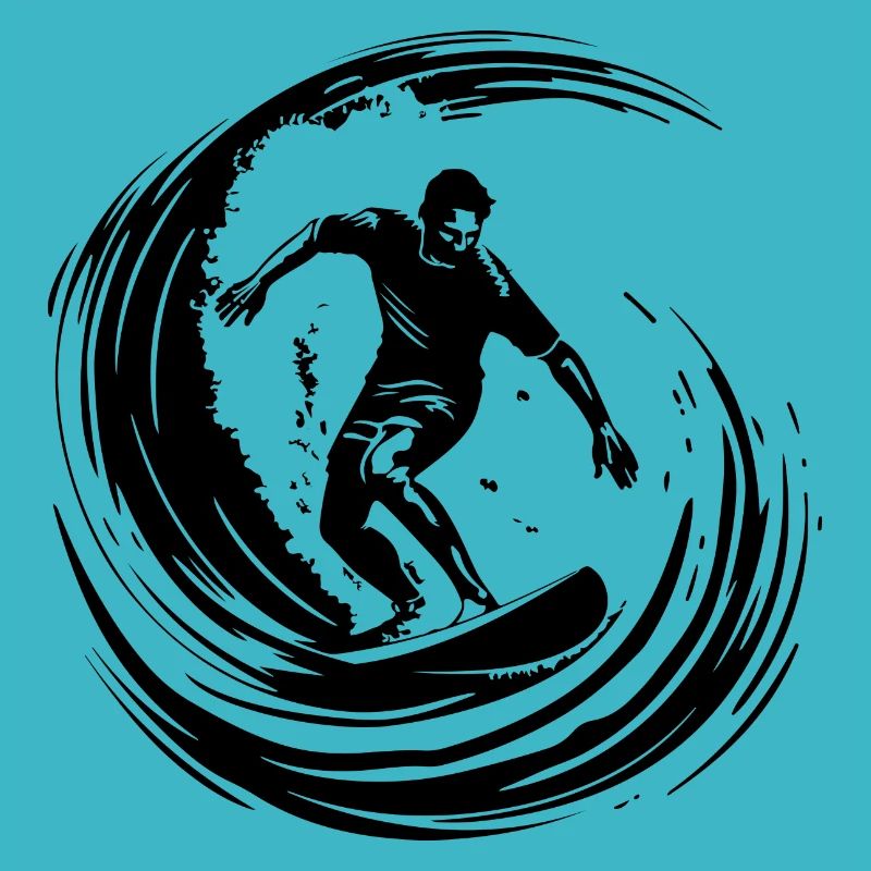 Silhouette de surfeur