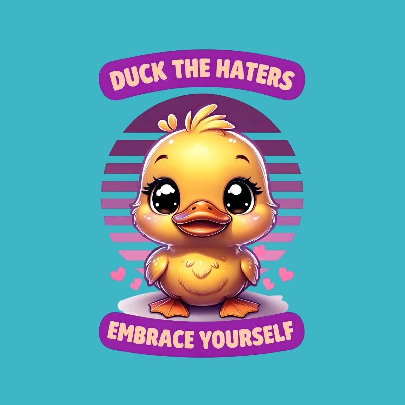 Empowering Duck the Haters valentine gift