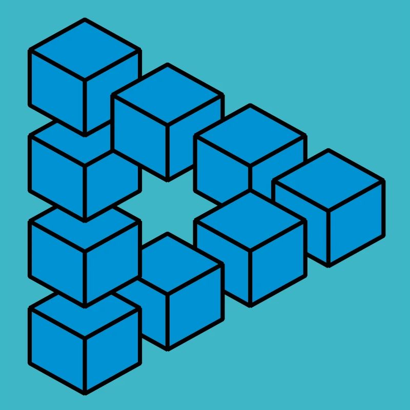 Optical illusion - Impossible figure