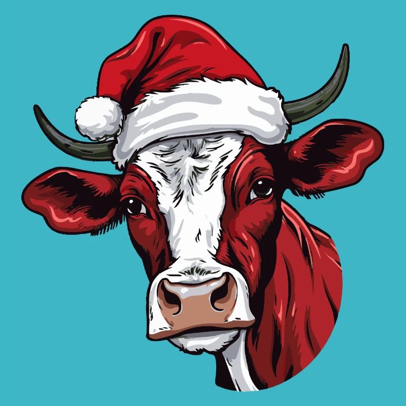 Kuh Weihnachten Tier Kopf