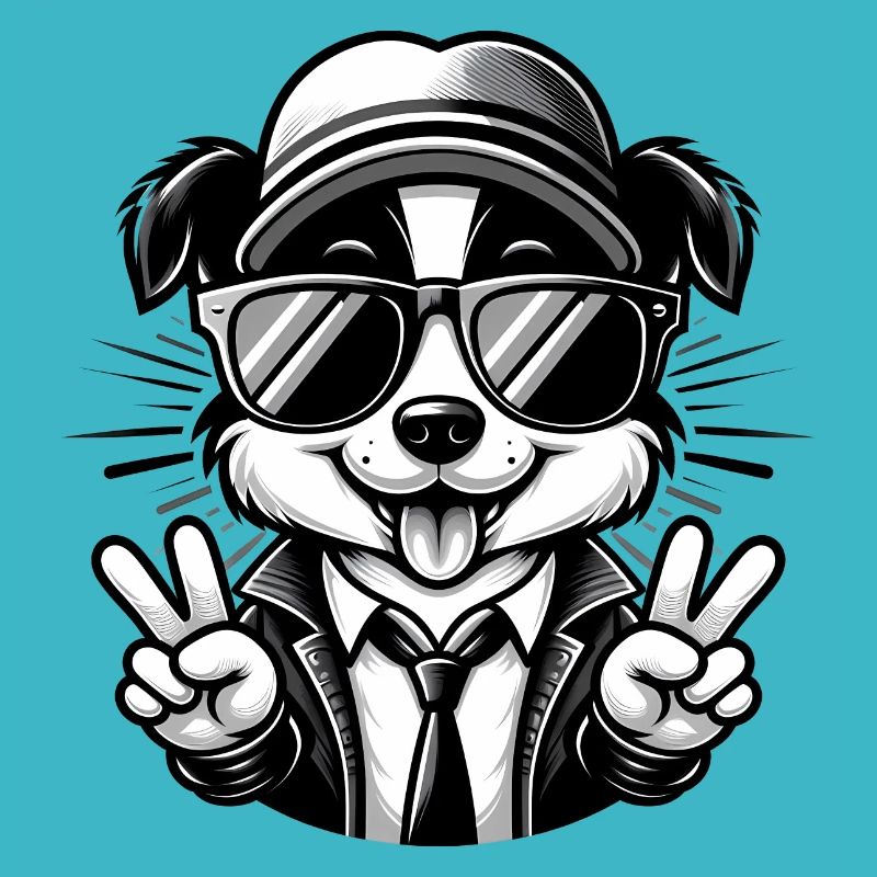 Chien mignon avec des lunettes de soleil
