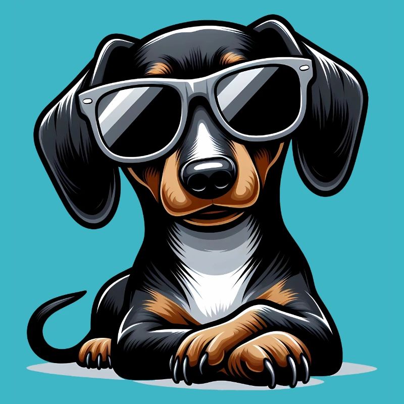 Chien mignon avec des lunettes de soleil