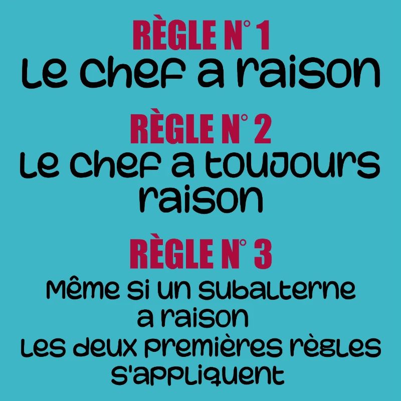 Les règles du chef