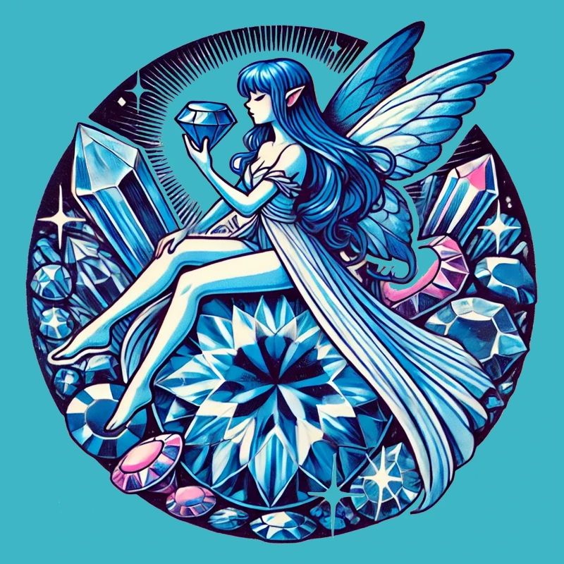 Blauer Saphir Fee Fantasy Kunst