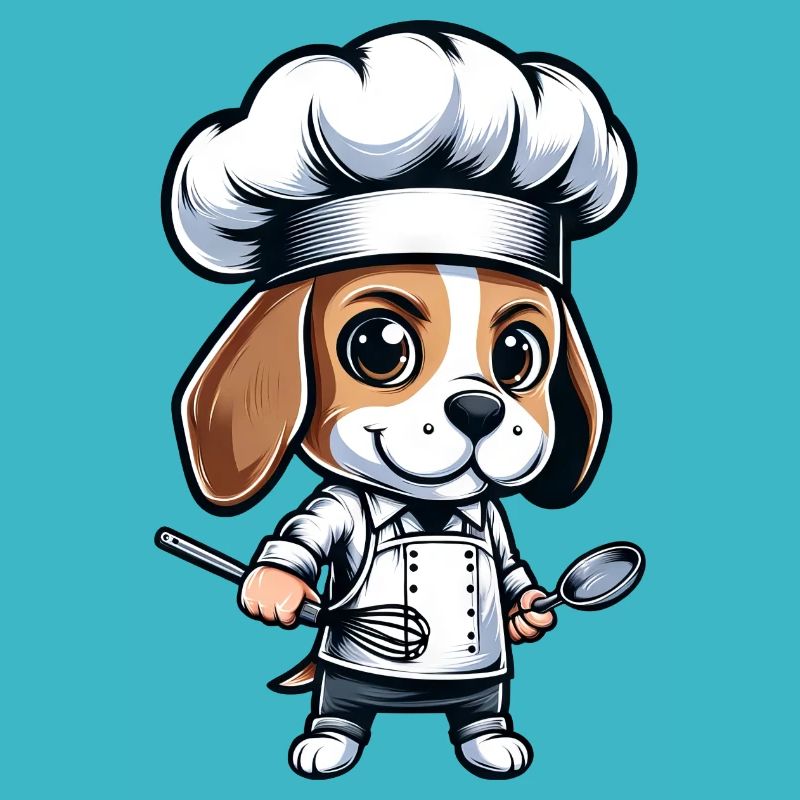 Conception de bande dessinée mignonne Beagle Chef