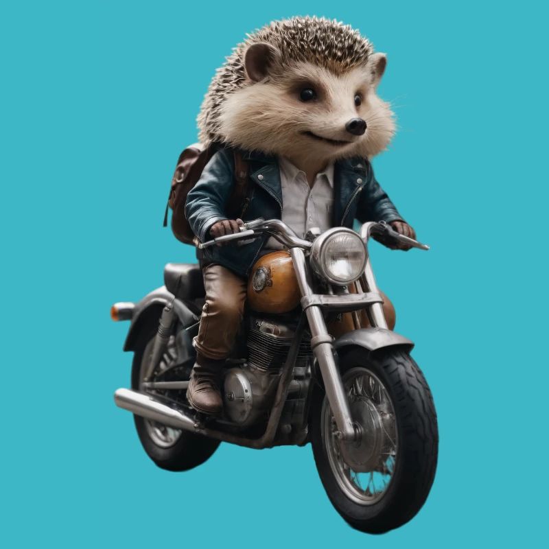 Hérisson motard