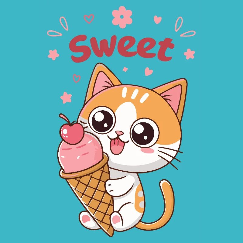 Kawaii Sweet Glazed Kitten