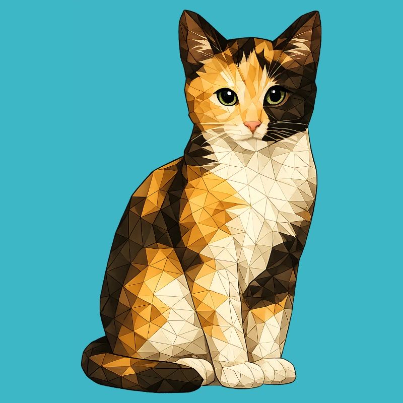 Emmi Polygonkatze Geometrische Niedlichkeit