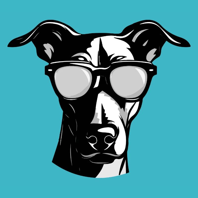Fête cool hipster pour chien Greyhound