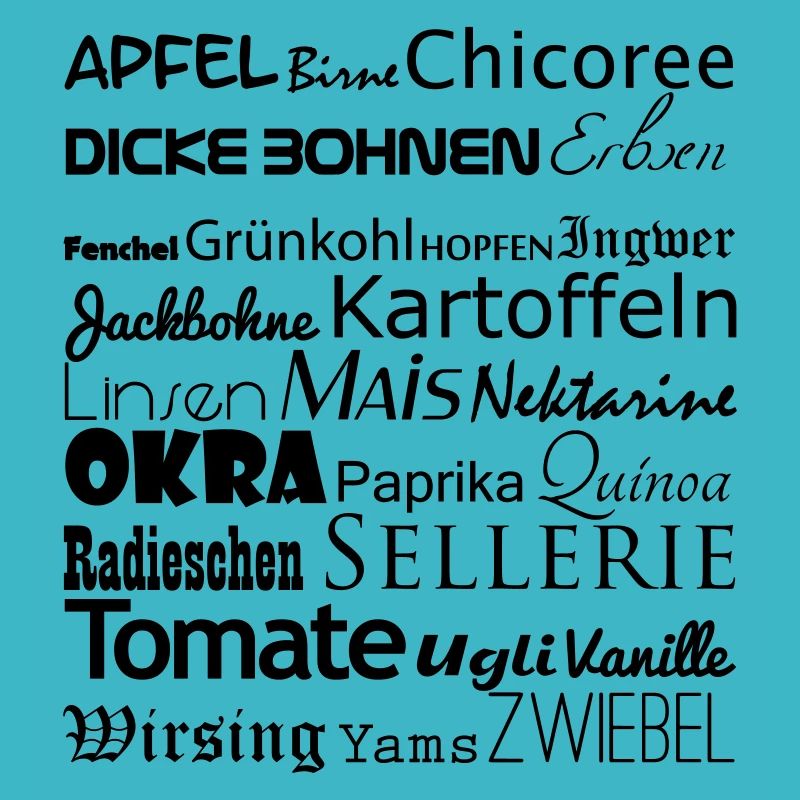 Gemüse und Obst von A bis Z