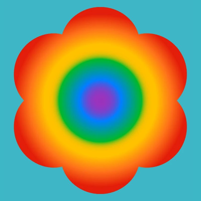 Fleur arc-en-ciel