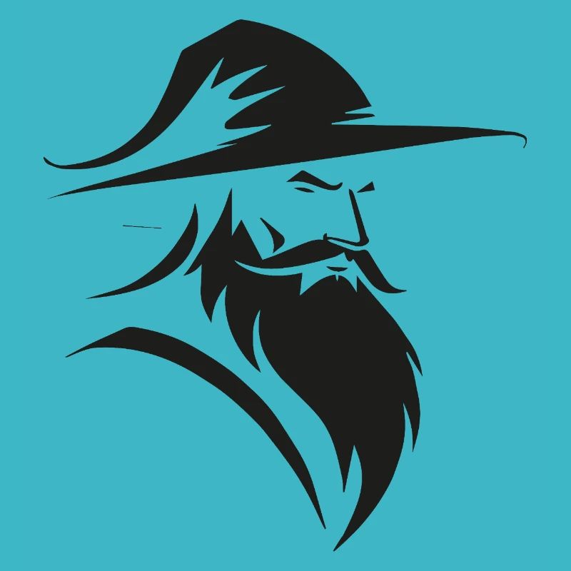 Sorcier - Logo Fantasy Simple