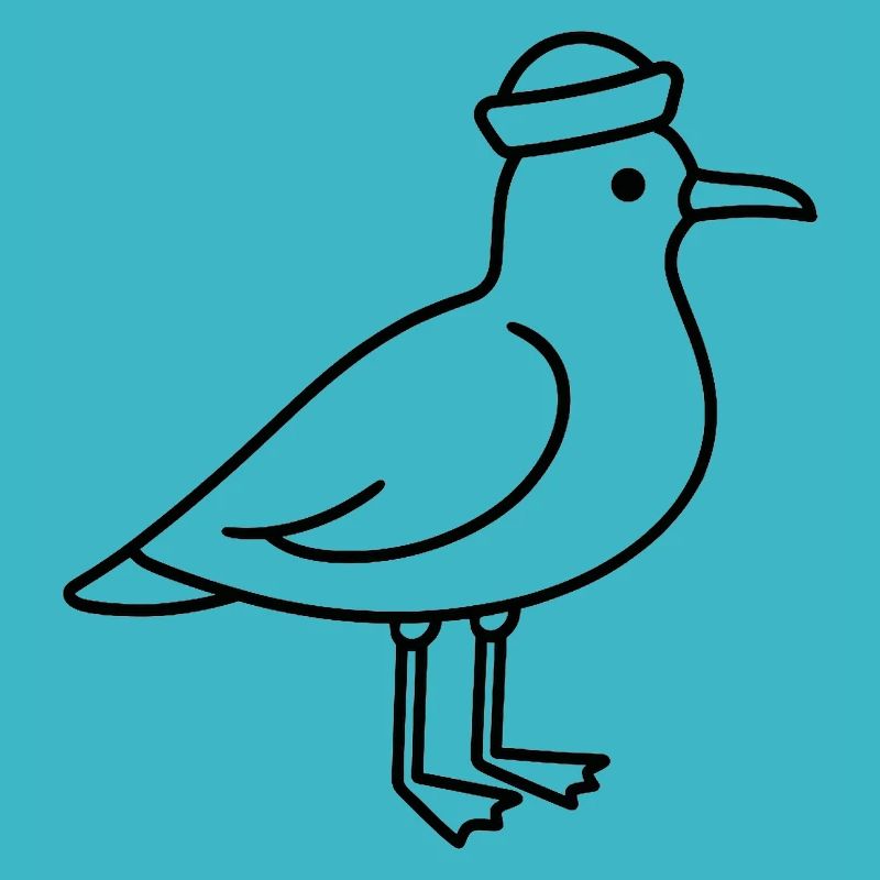 Möwe mit Mütze