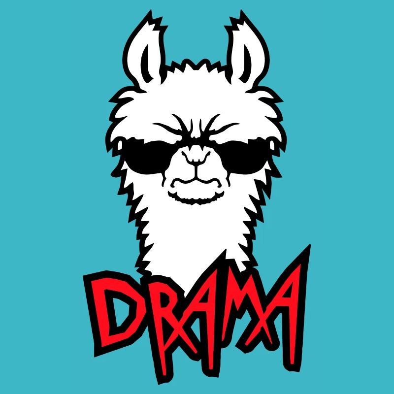Lama Cool Wütend Sonnenbrille Pelzig Sauer Alpaka