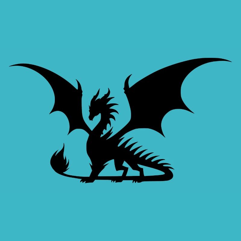 Dragon impressionnant avec des ailes