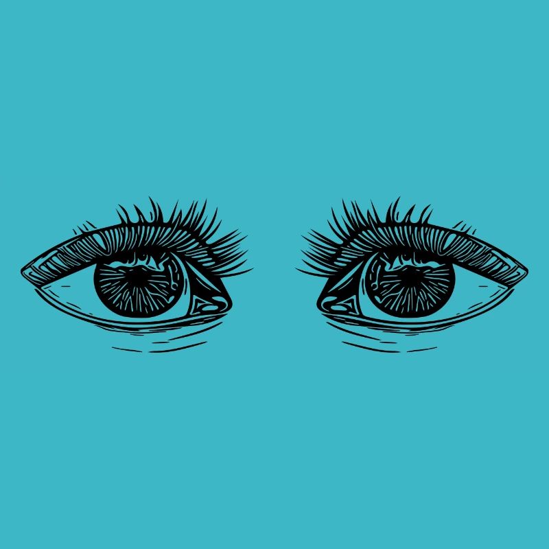 Yeux doux avec des cils