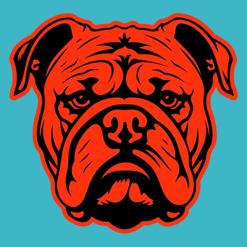 Tête de chien bouledogue