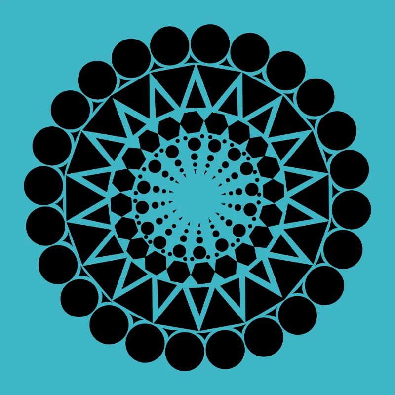 Triangle géométrique mandala forme de motif rond