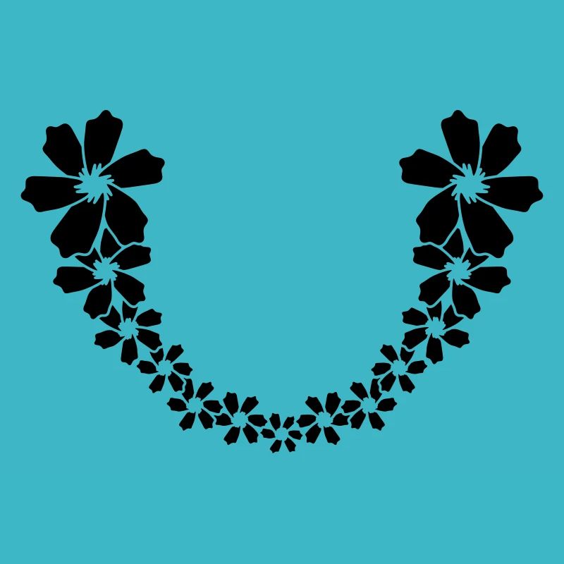 Flower tendril in a semicircle