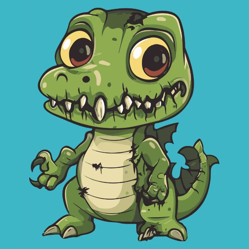 Alligator Halloween Comic Funny