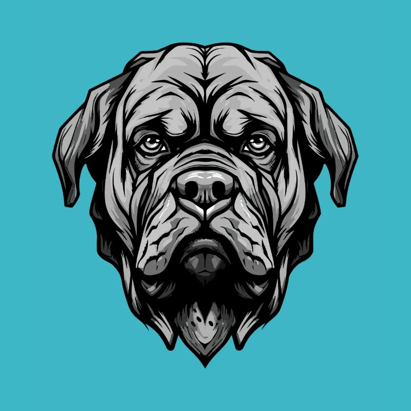 Mastiff Dog Head