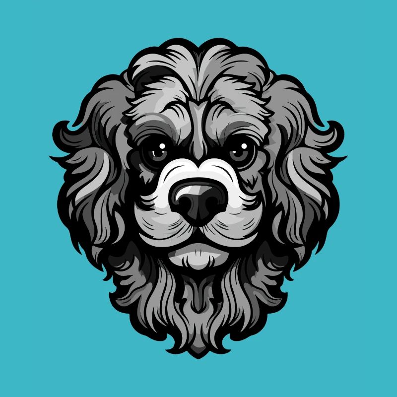 Pudel Hund Kopf